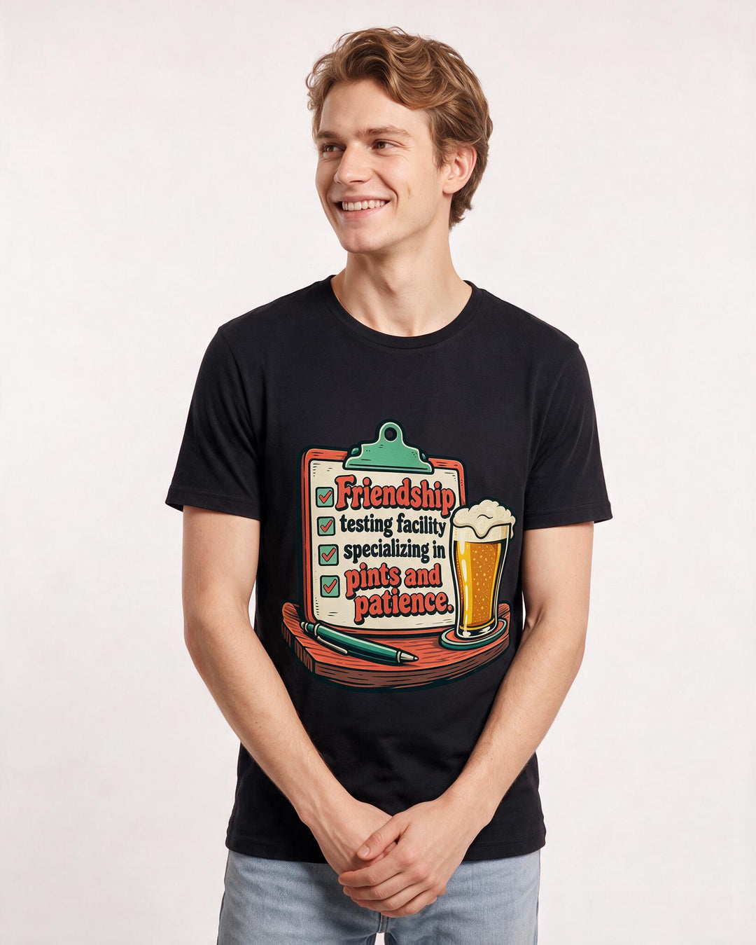 Beer Black T-Shirt for Men – Everyday Expression Graphic Tee product image 1
