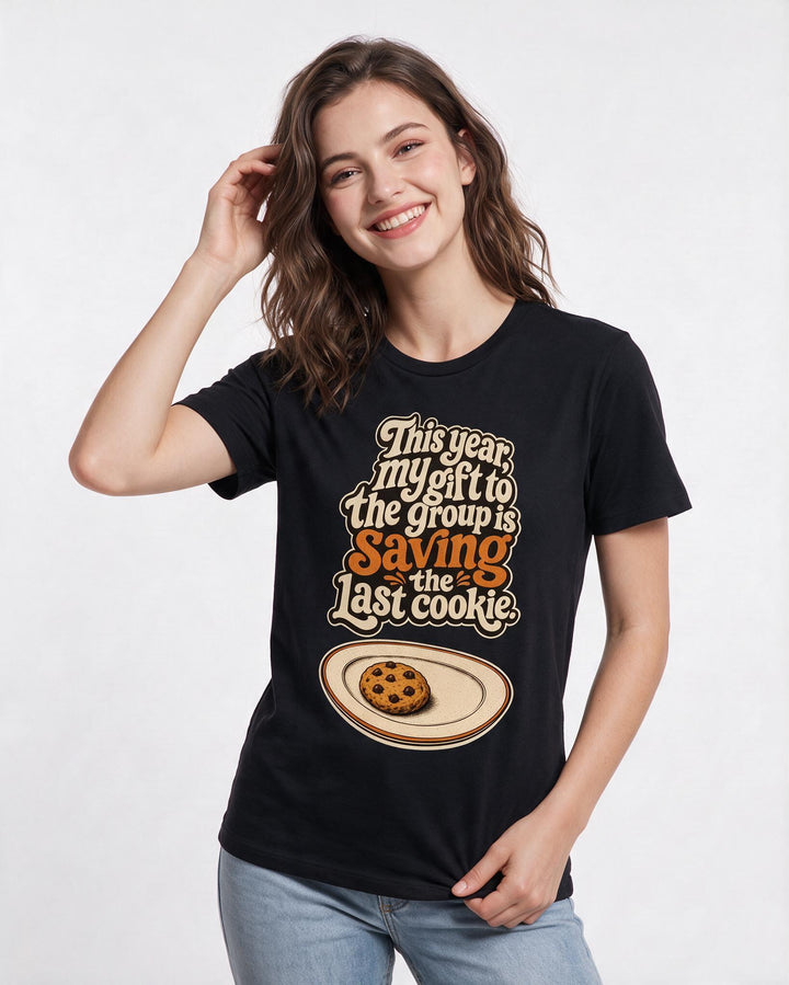 Christmas Black T-Shirt for Women – Holiday Theme Graphic Tee product image 1