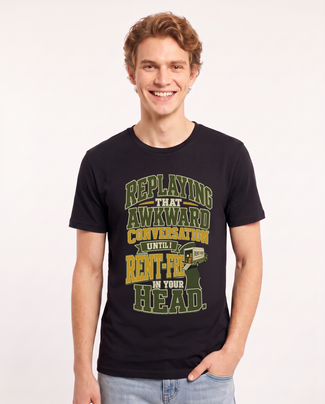 Meme Black T-Shirt for Men – Everyday Expression Graphic Tee product image 1