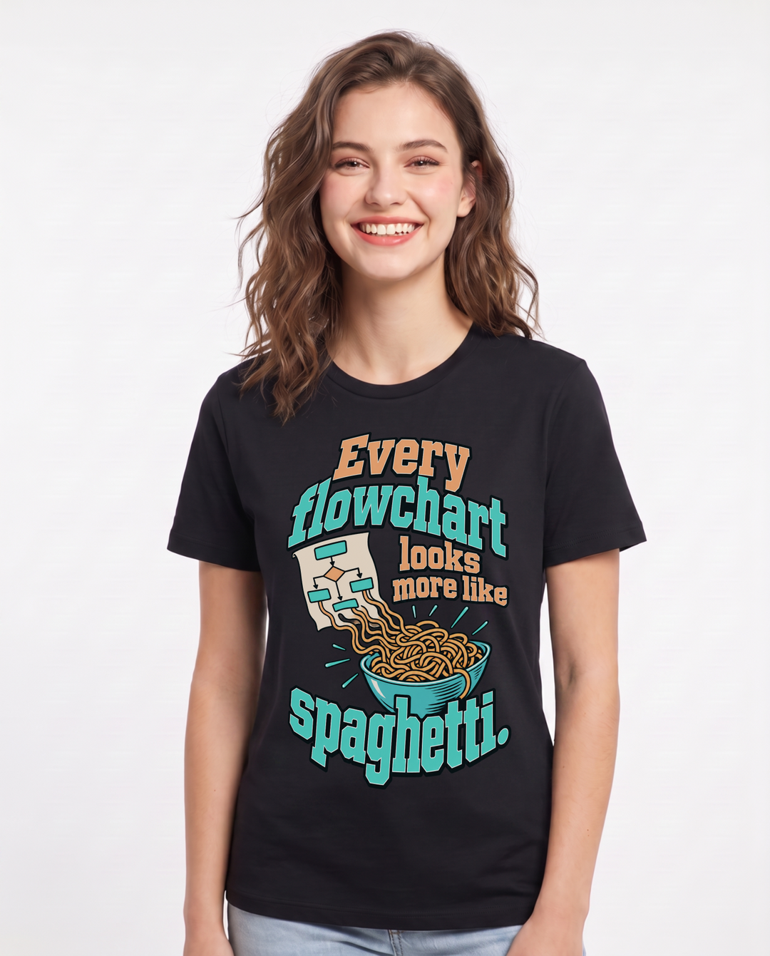 Neurodiversity Black T-Shirt for Women – Everyday Expression Graphic Tee product image 3
