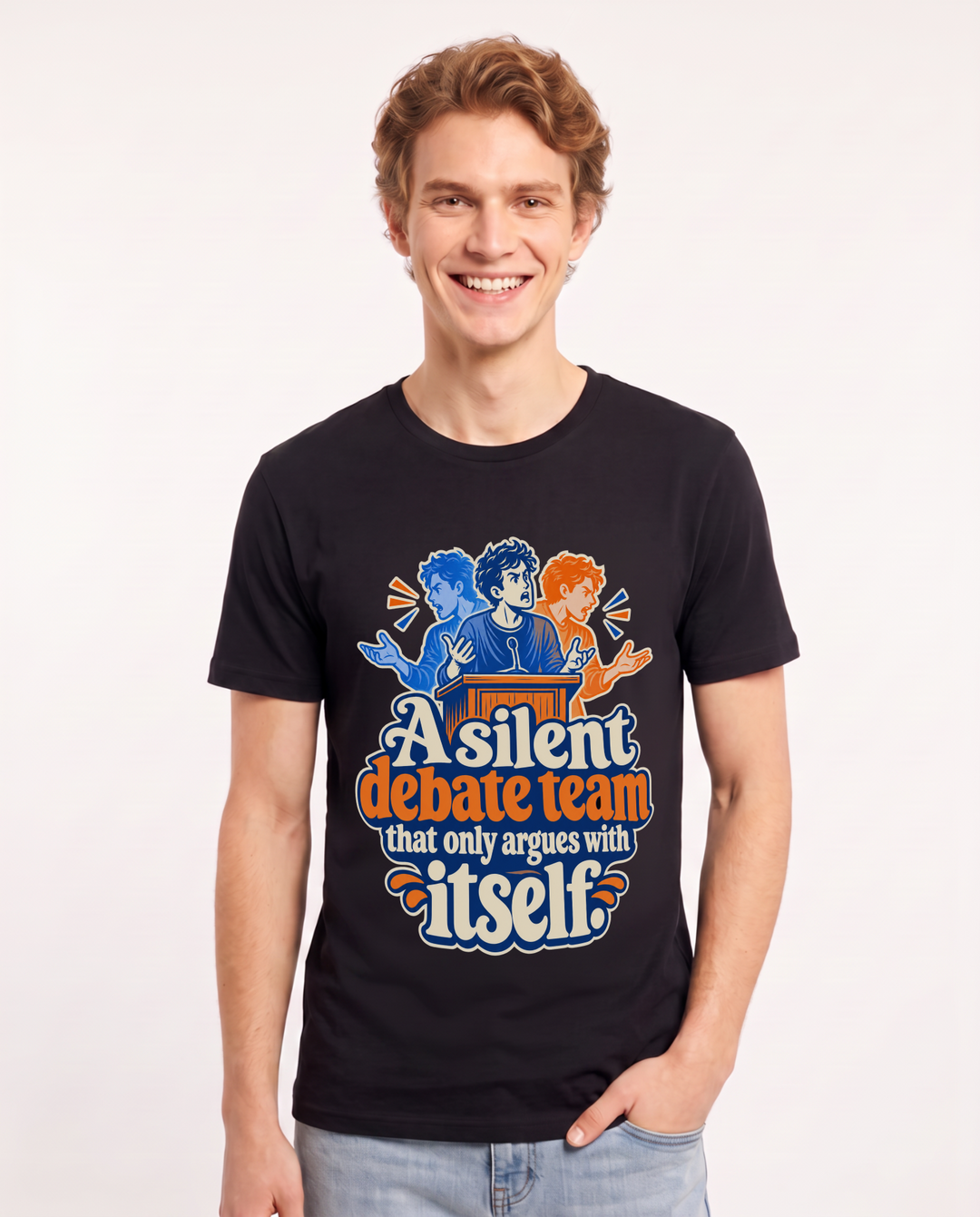 Meme Black T-Shirt for Men – Everyday Expression Graphic Tee product image 3