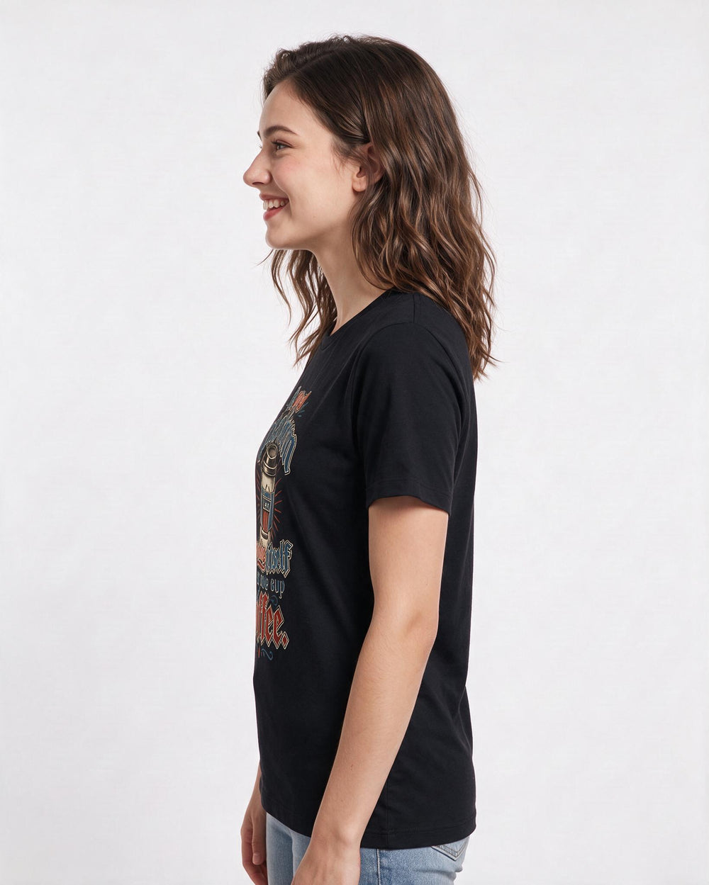 Political Statement Black T-Shirt for Women – Everyday Expression Graphic Tee product image 2