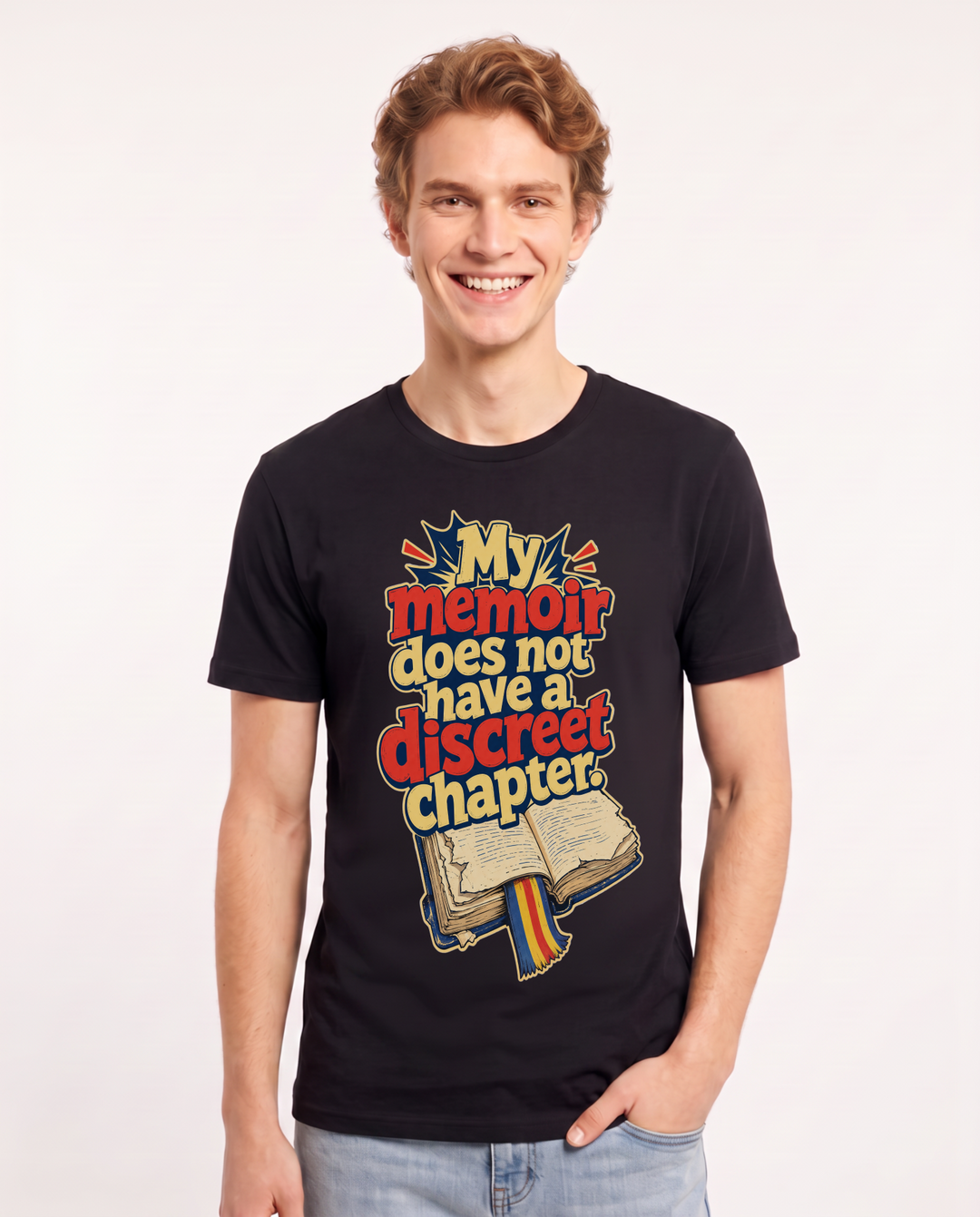 Pride Men's Black T-Shirt – My memoir does not have a discreet chapter product image 1