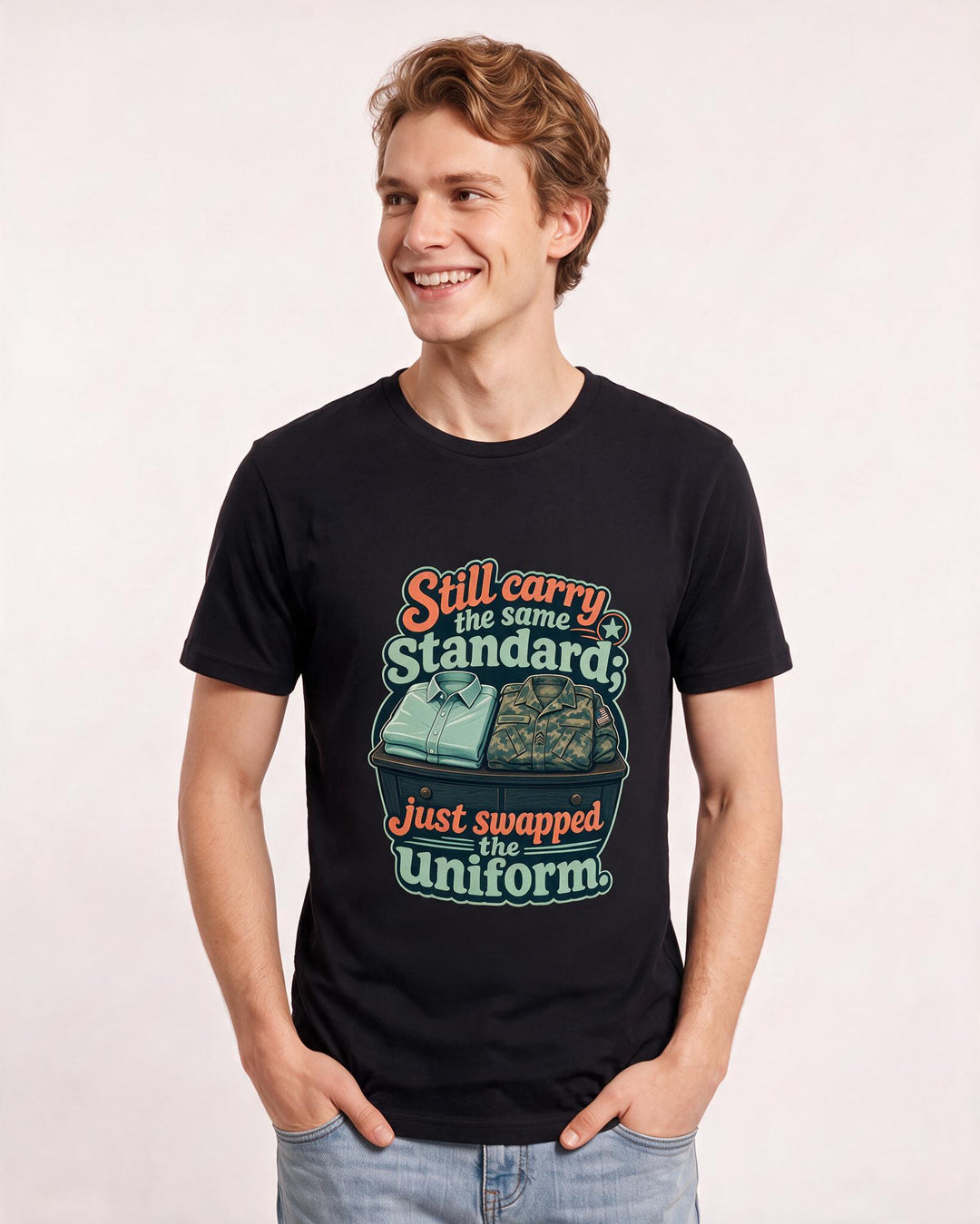 Veteran Black T-Shirt for Men – Everyday Expression Graphic Tee product image 3