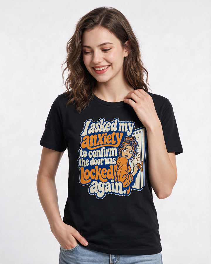 Meme Black T-Shirt for Women – Everyday Expression Graphic Tee product image 1