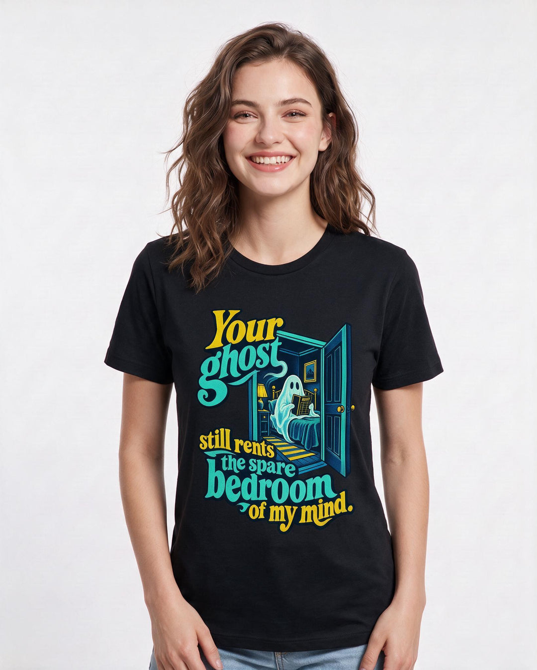 Halloween Black T-Shirt for Women – Halloween Theme Graphic Tee product image 1