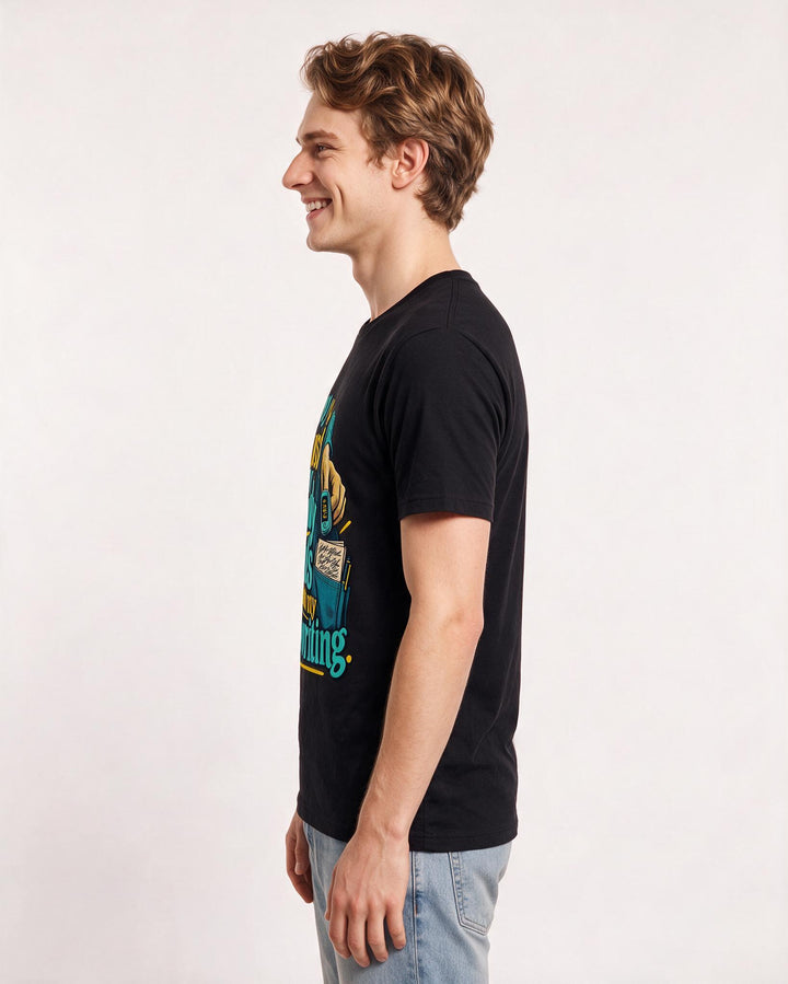 Nurse Black T-Shirt for Men – Nursing Life Graphic Tee product image 2