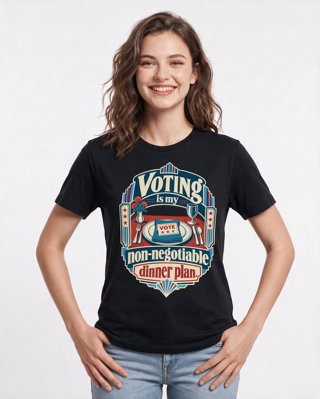 Political Statement Black T-Shirt for Women – Everyday Expression Graphic Tee product image 1
