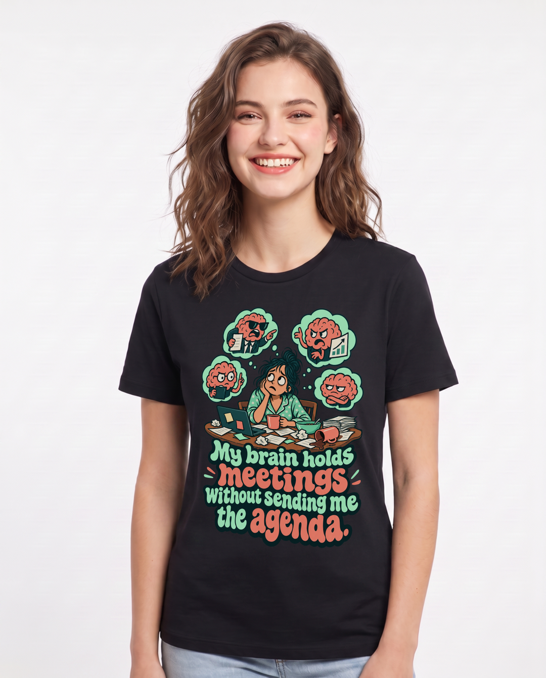 Meme Black T-Shirt for Women – Everyday Expression Graphic Tee product image 3