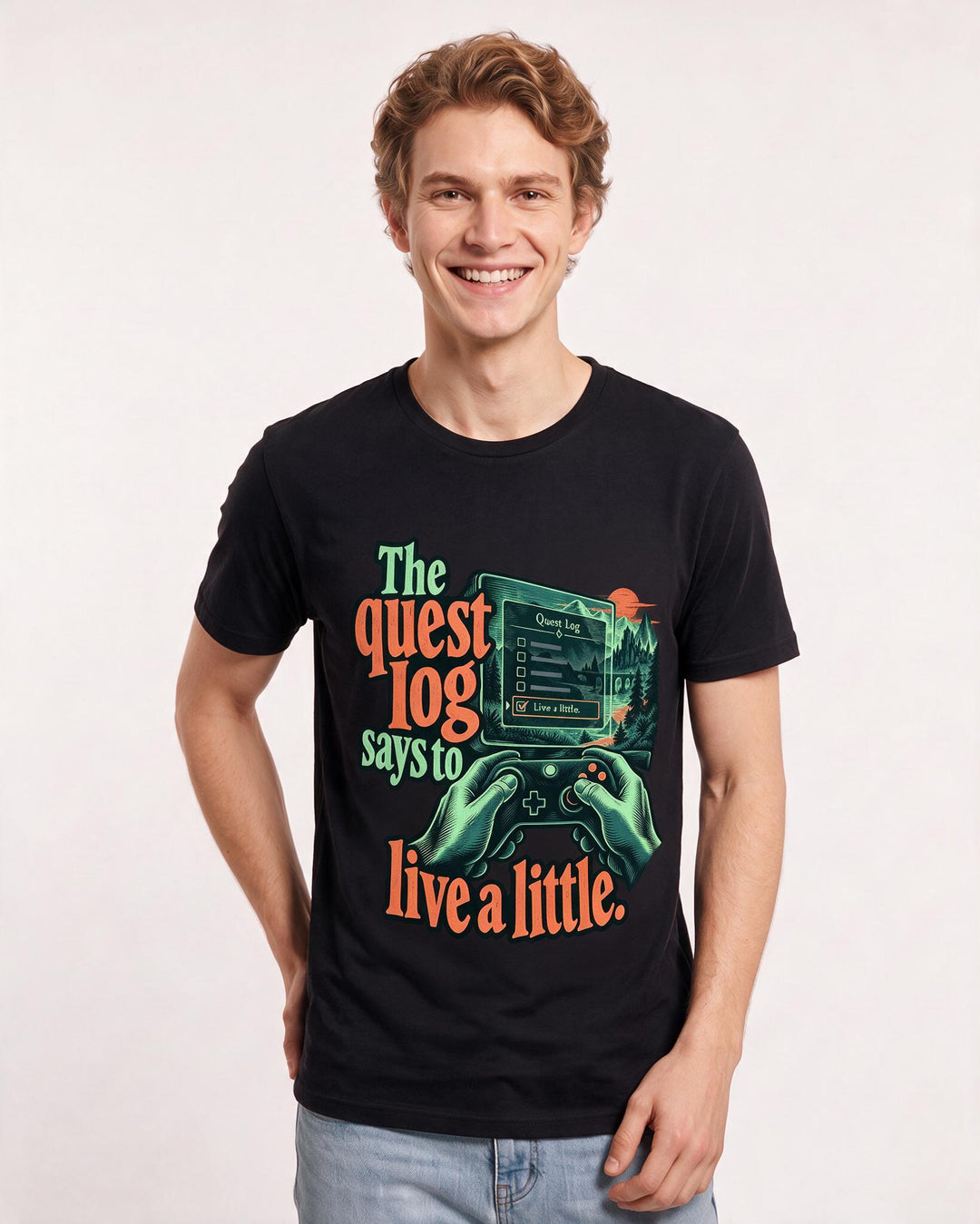 Gaming Black T-Shirt for Men – Game Night Graphic Tee product image 1