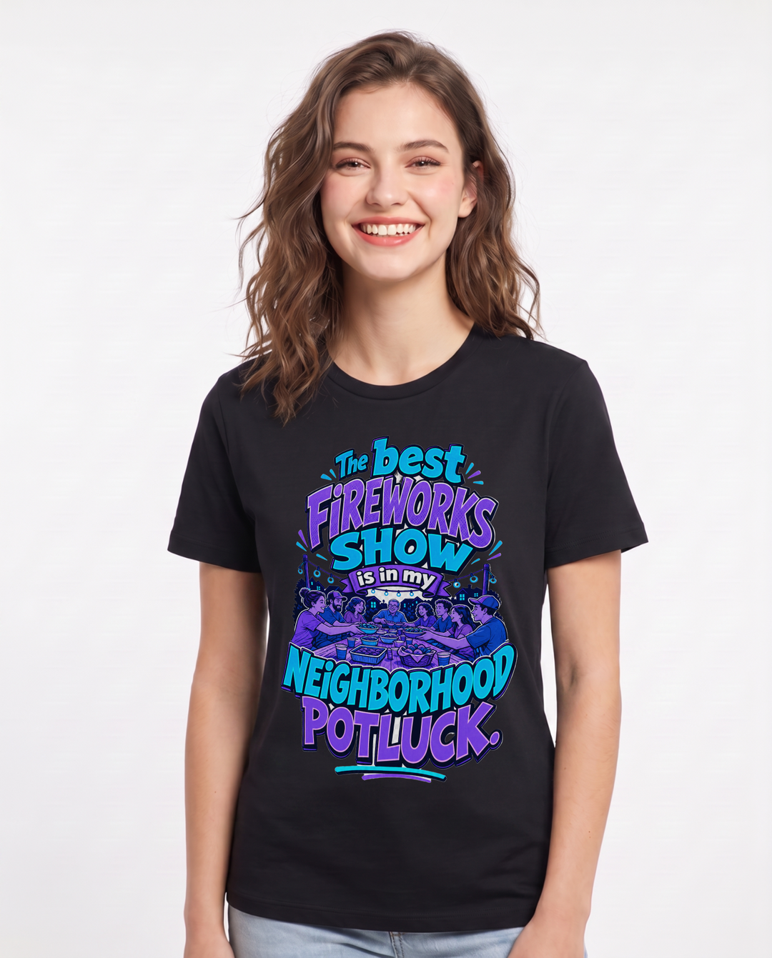 Patriotic Black T-Shirt for Women – Everyday Expression Graphic Tee product image 3