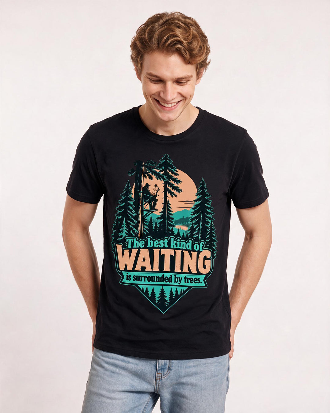 Hunting Black T-Shirt for Men – Everyday Expression Graphic Tee product image 1