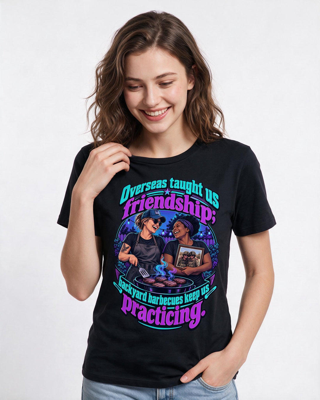 Veteran Black T-Shirt for Women – Everyday Expression Graphic Tee product image 1