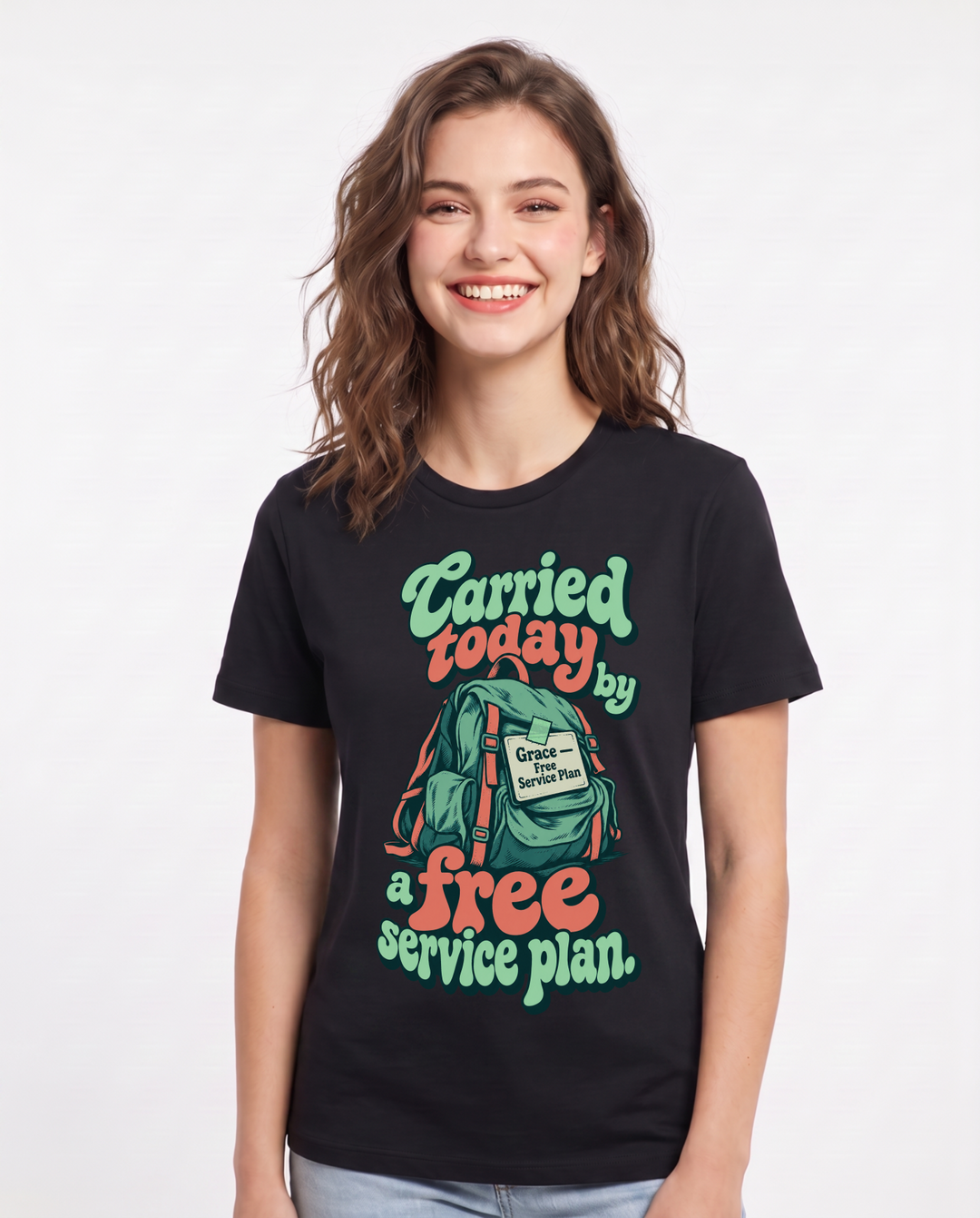 Christian Faith Black T-Shirt for Women – Everyday Expression Graphic Tee product image 3