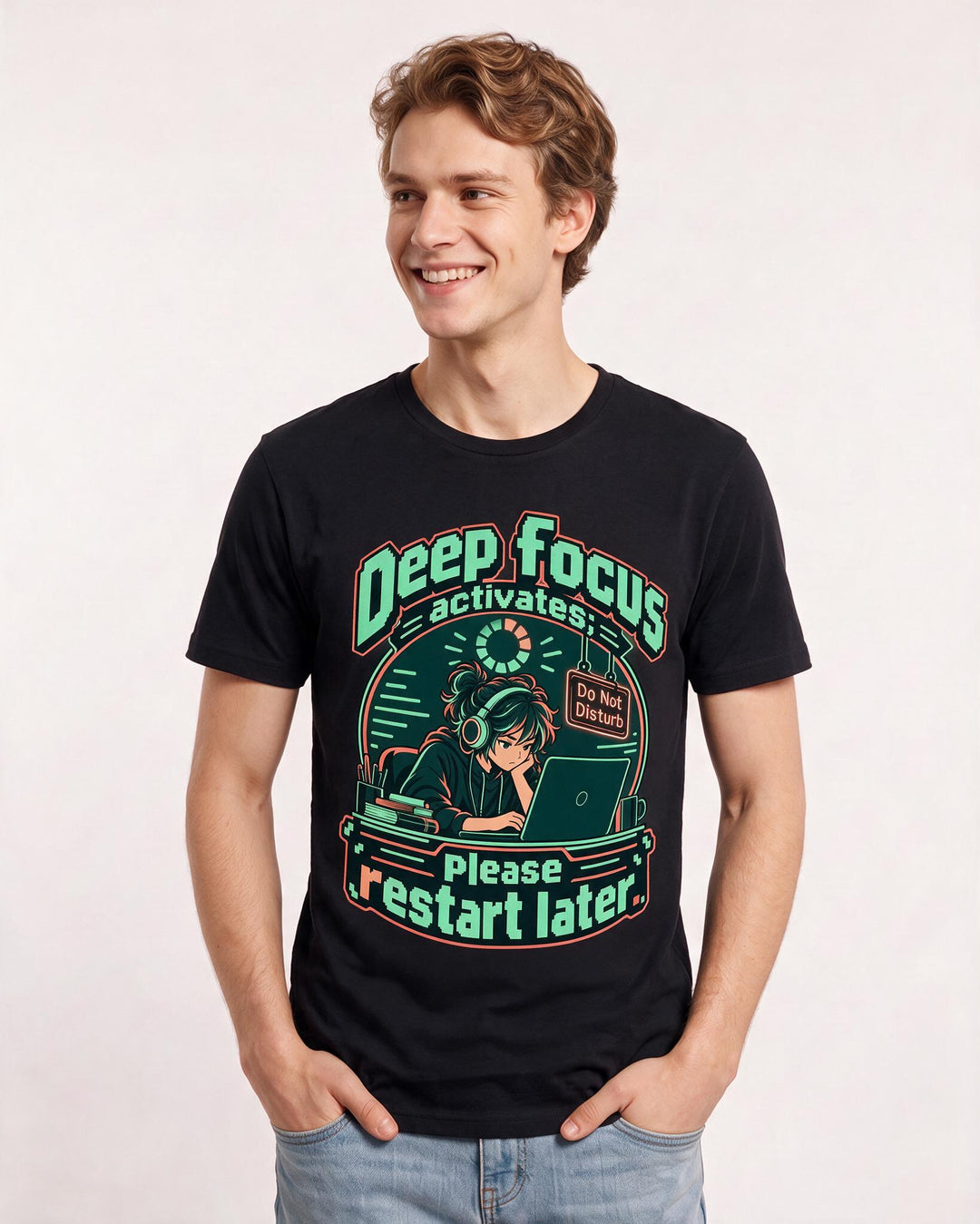 Neurodiversity Black T-Shirt for Men – Everyday Expression Graphic Tee product image 1