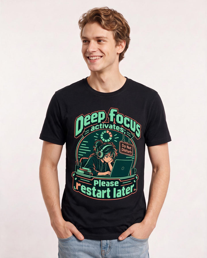 Neurodiversity Black T-Shirt for Men – Everyday Expression Graphic Tee product image 1