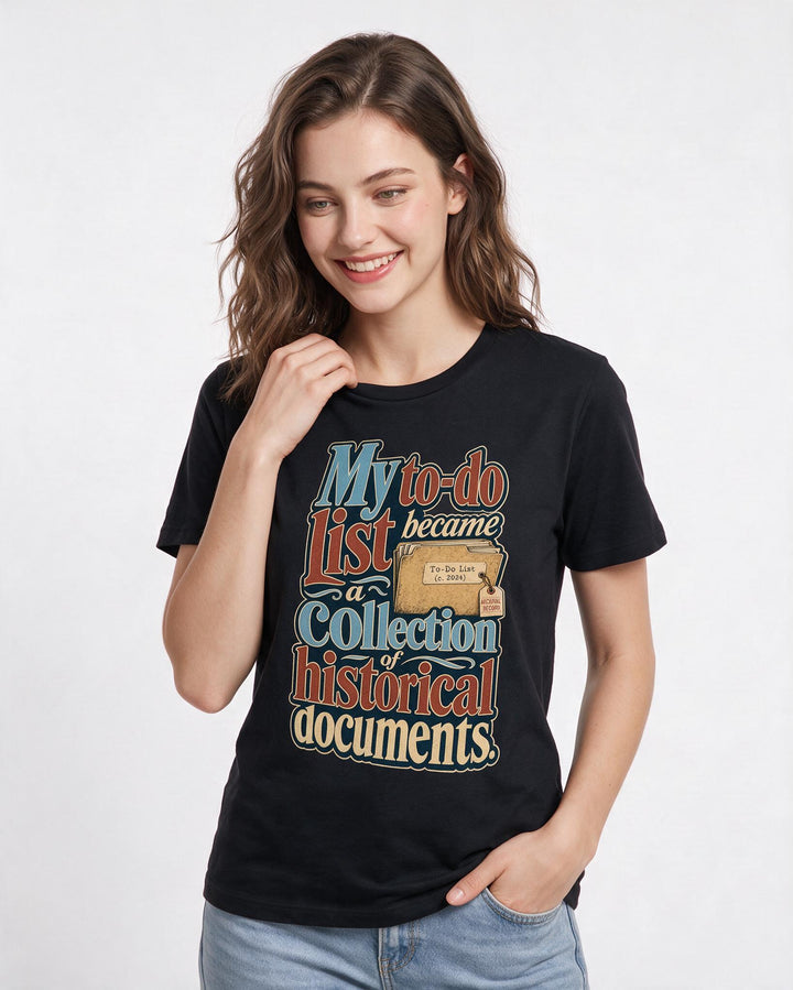 Meme Black T-Shirt for Women – Everyday Expression Graphic Tee product image 1