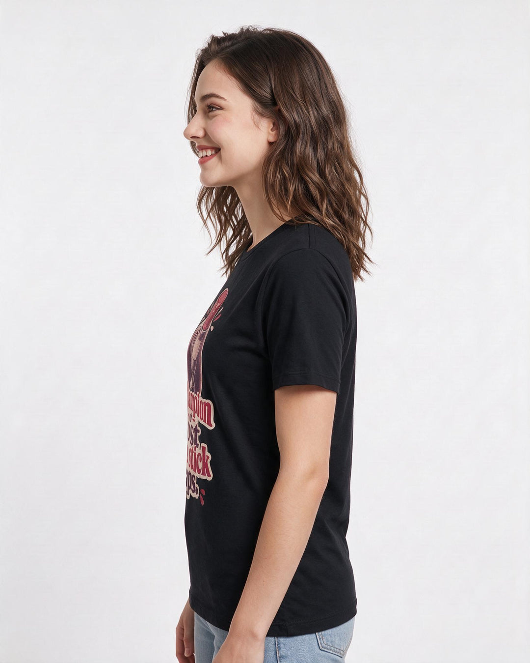 Teacher Black T-Shirt for Women – Everyday Expression Graphic Tee product image 2