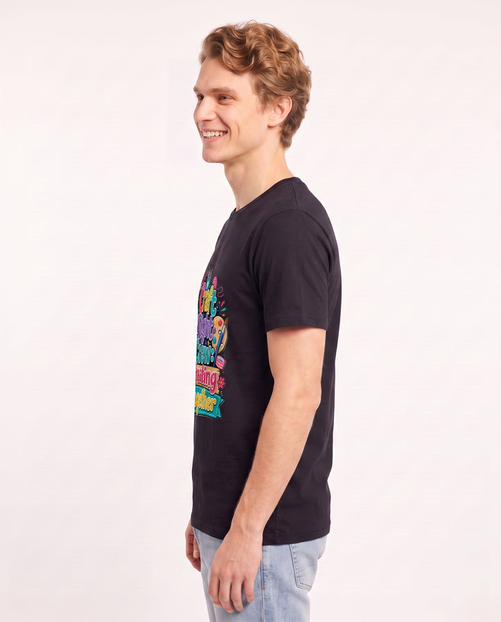 Craft Night Crew: Creating Together Men's Black T-Shirt product image 3