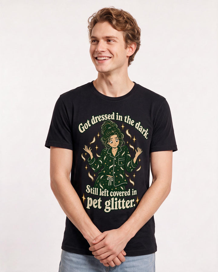 Cat Lover Black T-Shirt for Men – Everyday Expression Graphic Tee product image 1