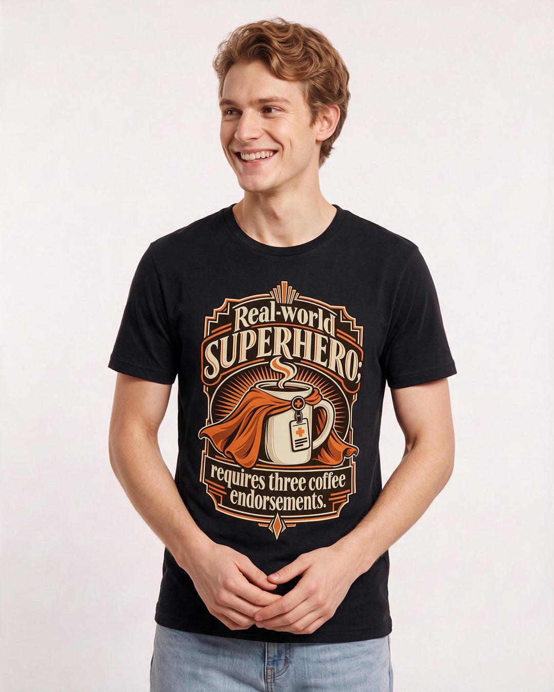 Nurse Black T-Shirt for Men – Nursing Life Graphic Tee product image 1
