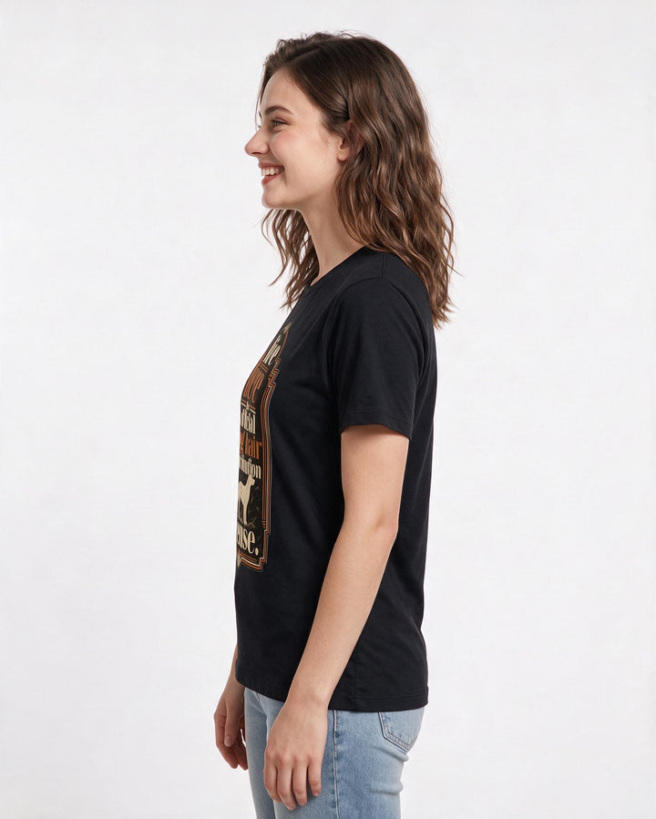 Cat Lover Black T-Shirt for Women – Everyday Expression Graphic Tee product image 2