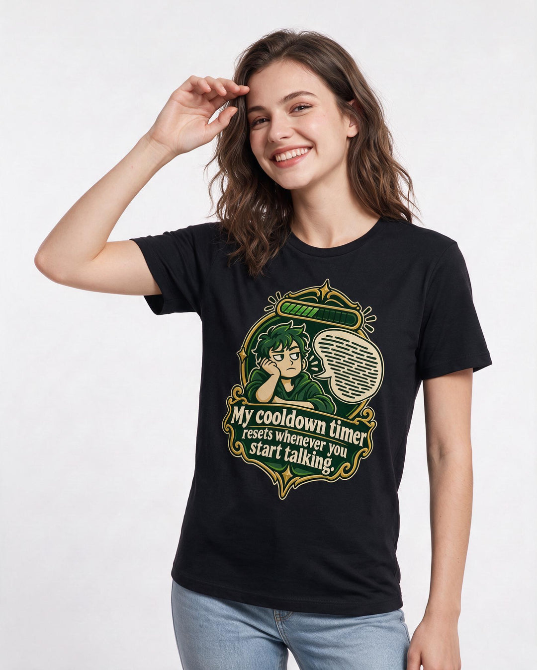 Gaming Black T-Shirt for Women – Game Night Graphic Tee product image 1