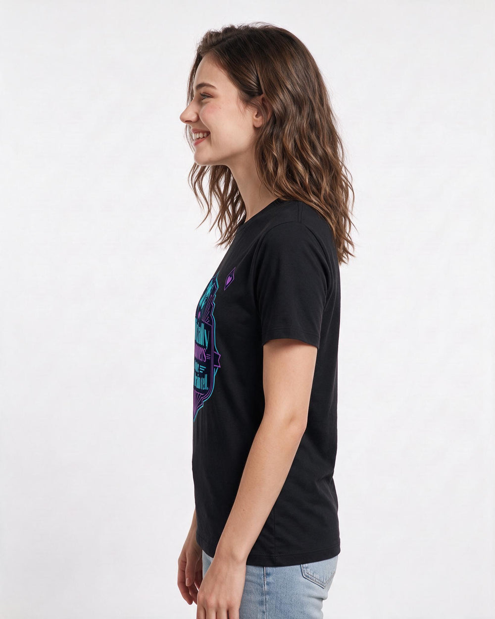 Couples Women's Black T-Shirt - Officially co-owners of one shared product image 2