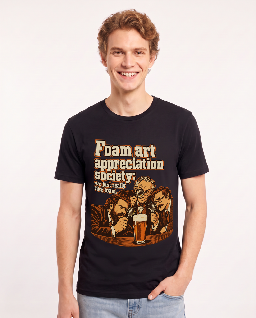 Beer Black T-Shirt for Men – Everyday Expression Graphic Tee product image 3