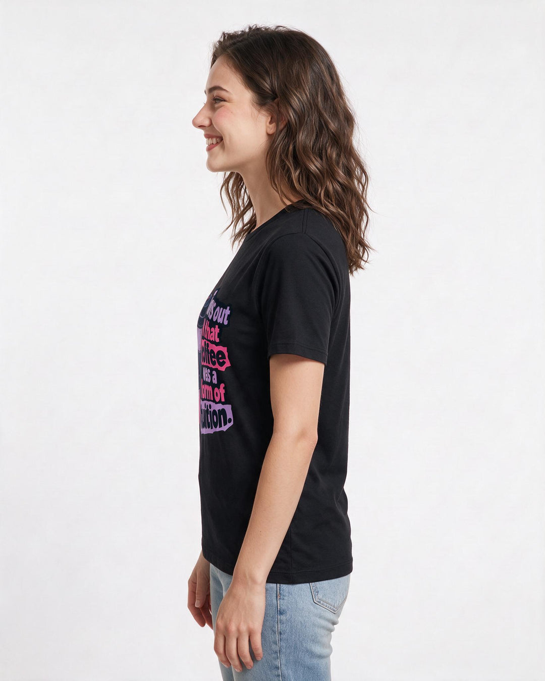 Graduation Black T-Shirt for Women – Everyday Expression Graphic Tee product image 2