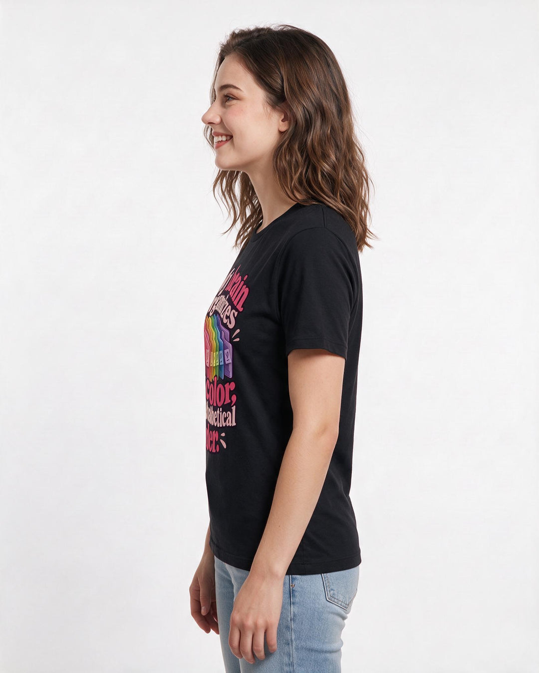 Neurodiversity Black T-Shirt for Women – Everyday Expression Graphic Tee product image 2