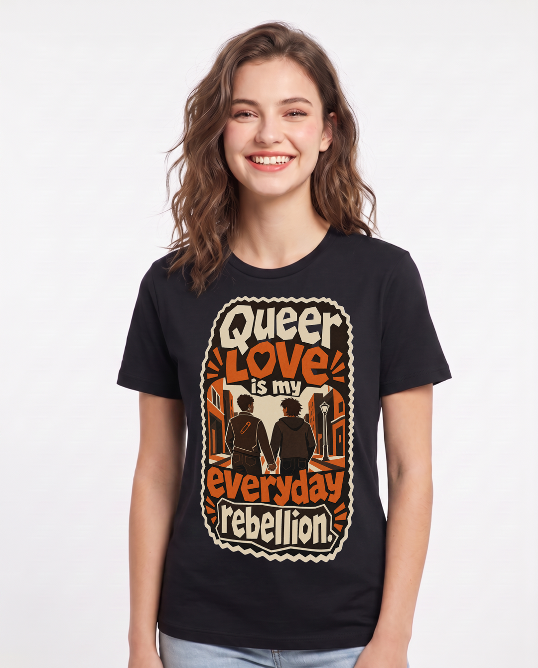 Pride Black T-Shirt for Women – Everyday Expression Graphic Tee product image 3