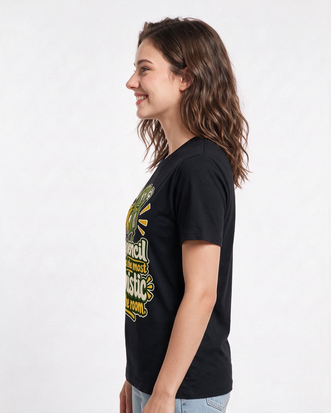 Teacher Black T-Shirt for Women – Everyday Expression Graphic Tee product image 2