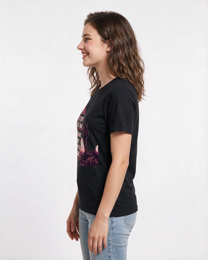 Hunting Black T-Shirt for Women – Everyday Expression Graphic Tee product image 2