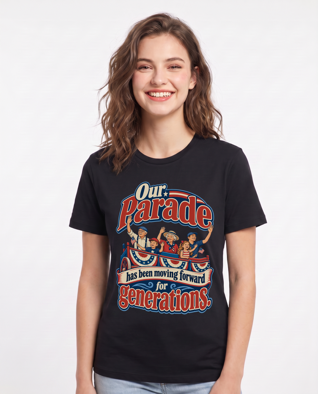 Patriotic Black T-Shirt for Women – Everyday Expression Graphic Tee product image 3