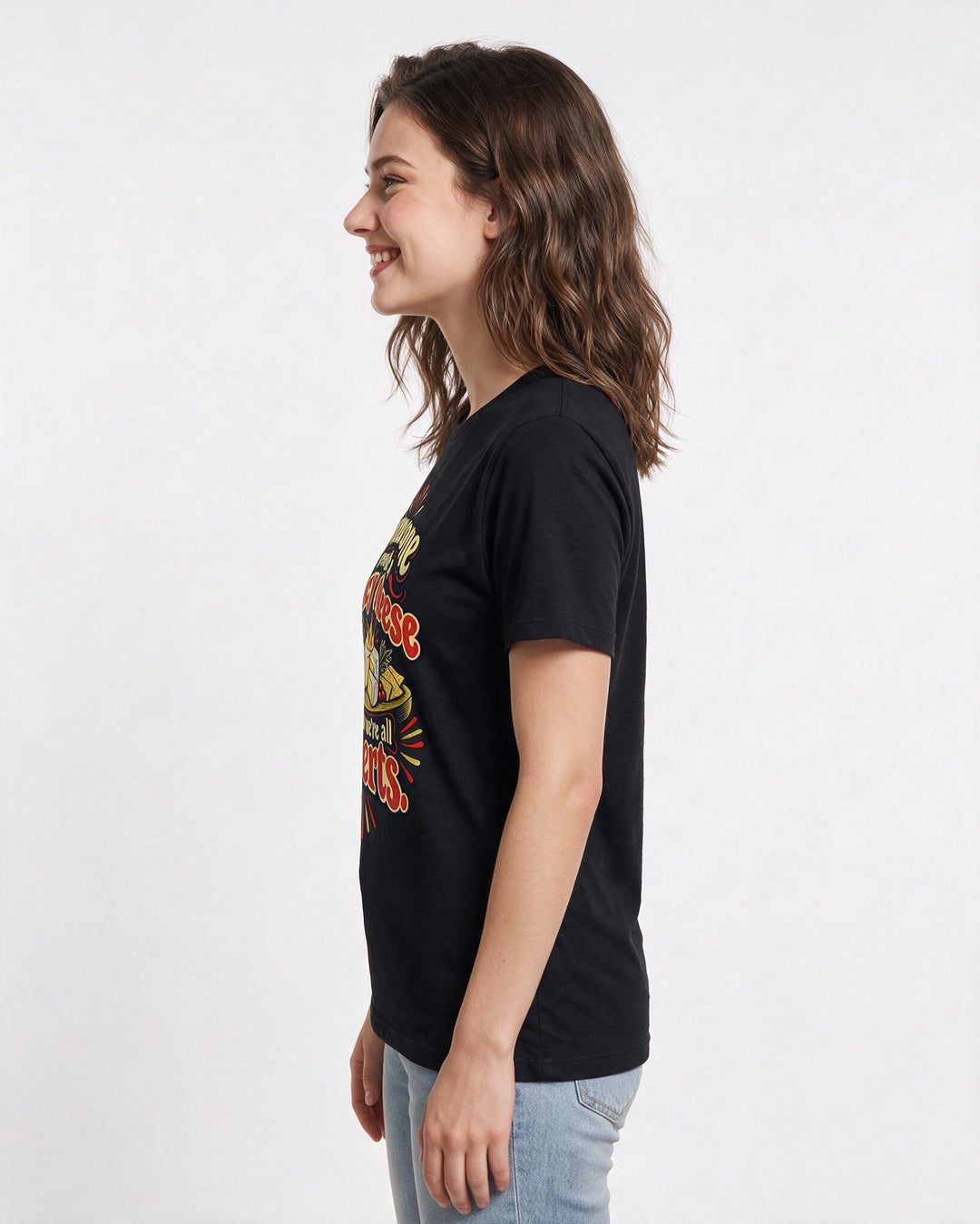 Christmas Black T-Shirt for Women – Holiday Theme Graphic Tee product image 2