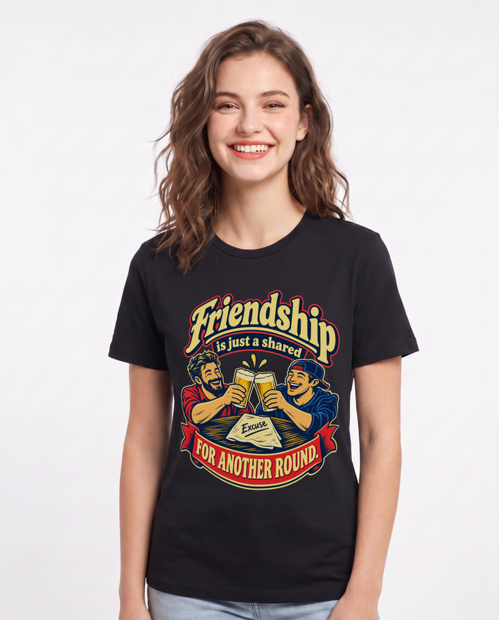 Beer Black T-Shirt for Women – Everyday Expression Graphic Tee product image 3