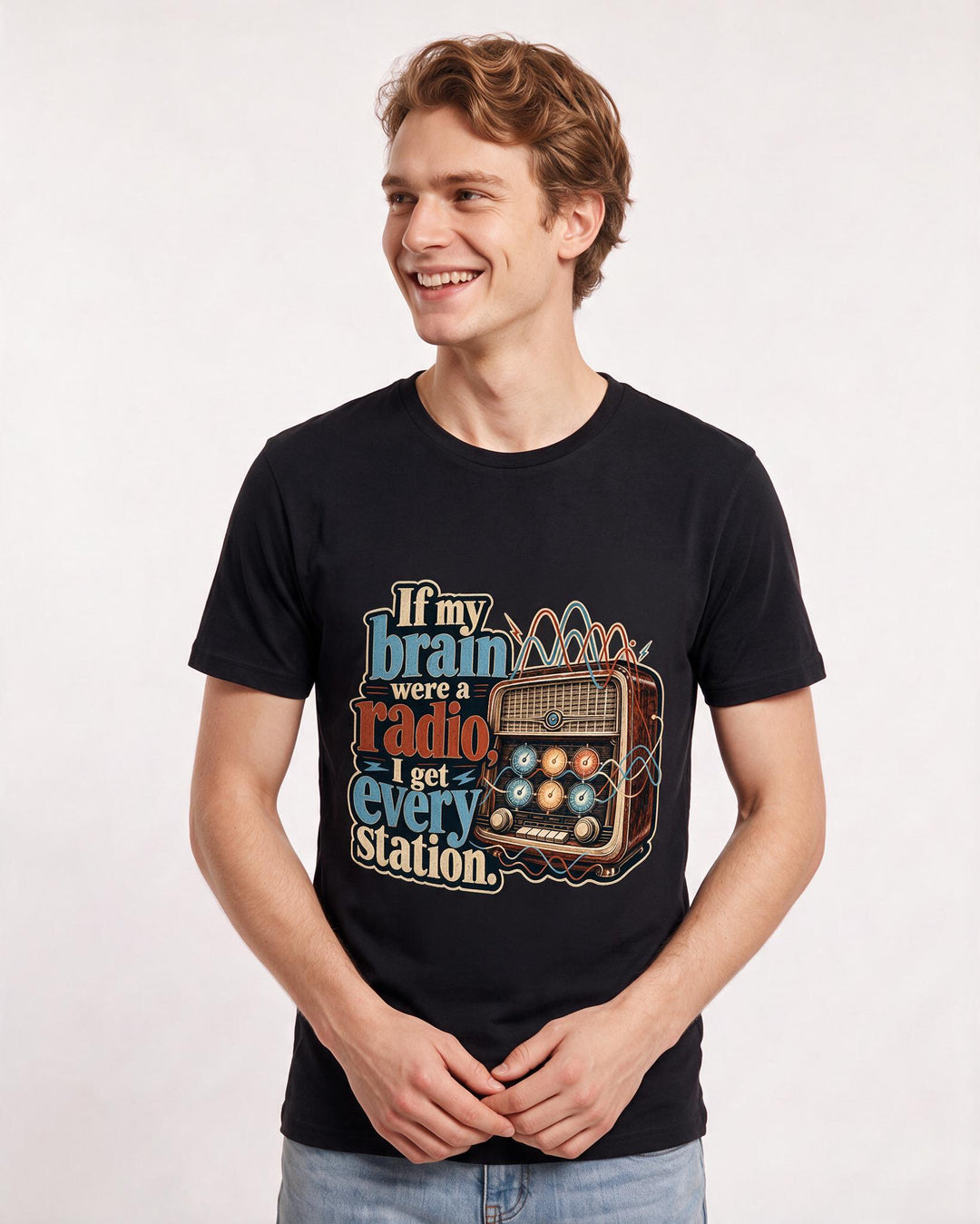 Neurodiversity Black T-Shirt for Men – Everyday Expression Graphic Tee product image 3