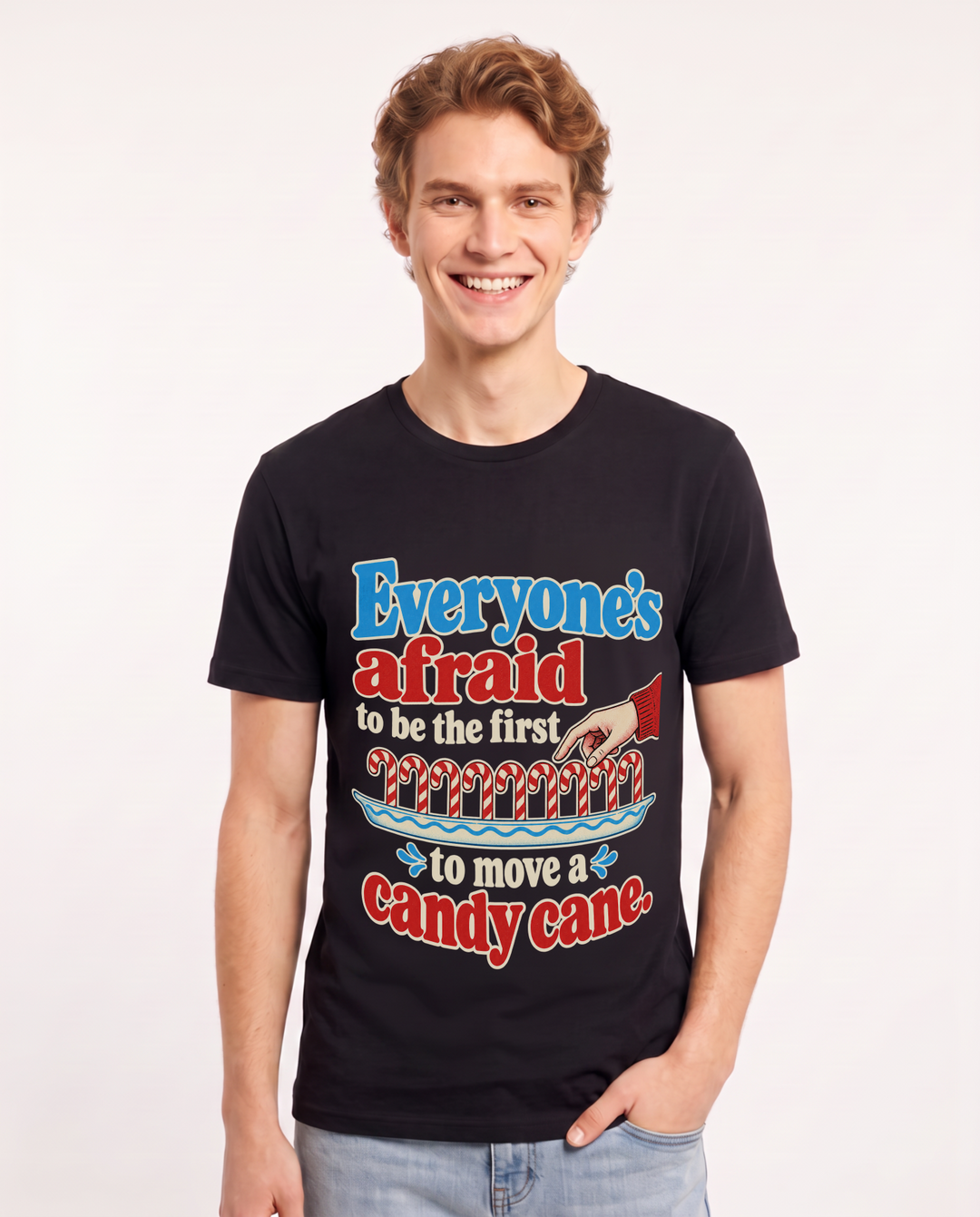Christmas Black T-Shirt for Men – Holiday Theme Graphic Tee product image 3