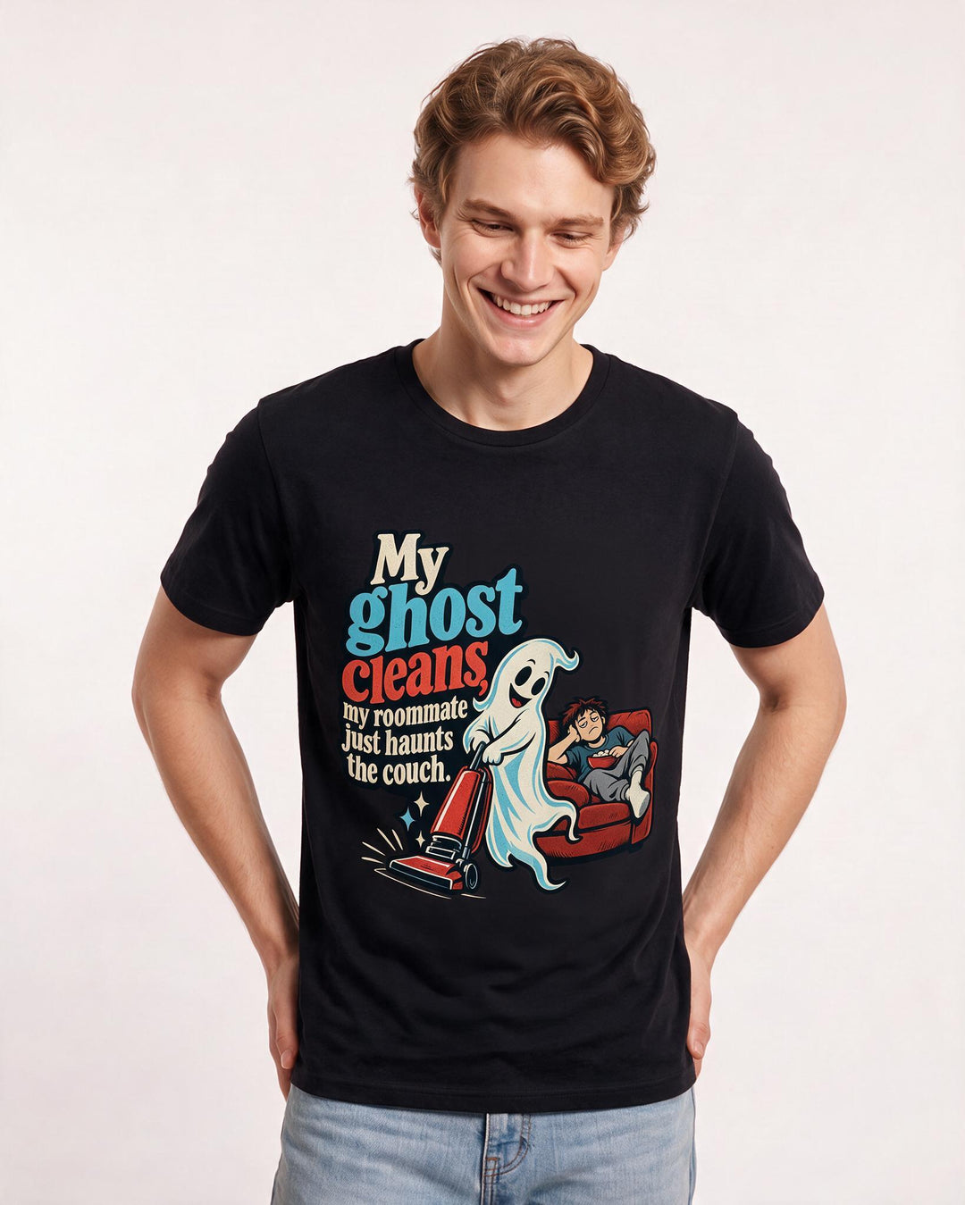 Halloween Black T-Shirt for Men – Halloween Theme Graphic Tee product image 1