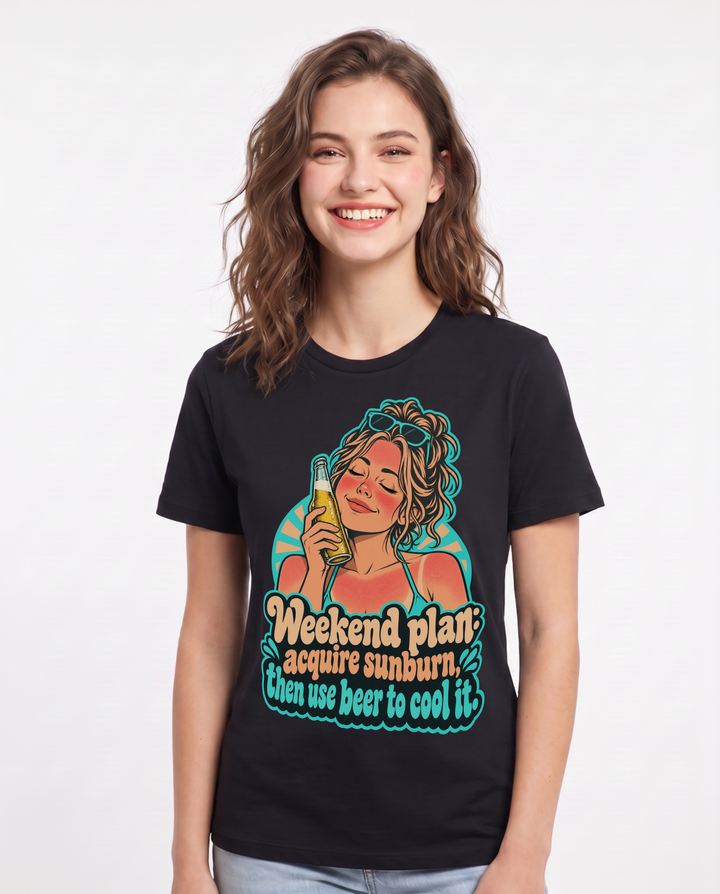 Beer Black T-Shirt for Women – Everyday Expression Graphic Tee product image 3
