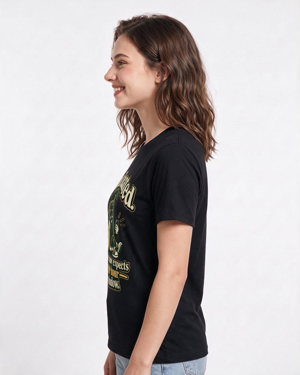 Graduation Black T-Shirt for Women – Everyday Expression Graphic Tee product image 2