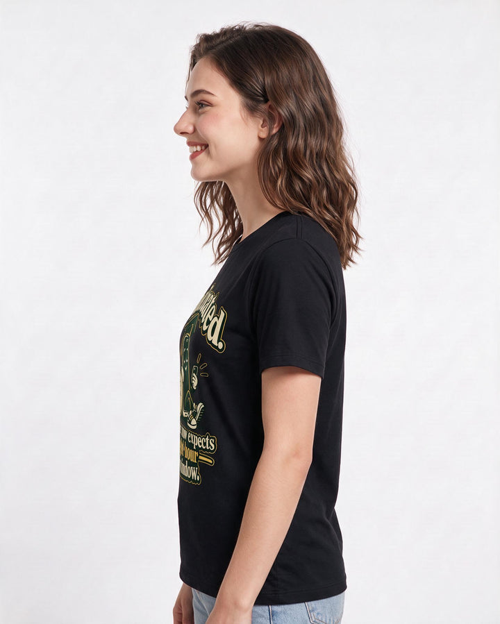 Graduation Black T-Shirt for Women – Everyday Expression Graphic Tee product image 2