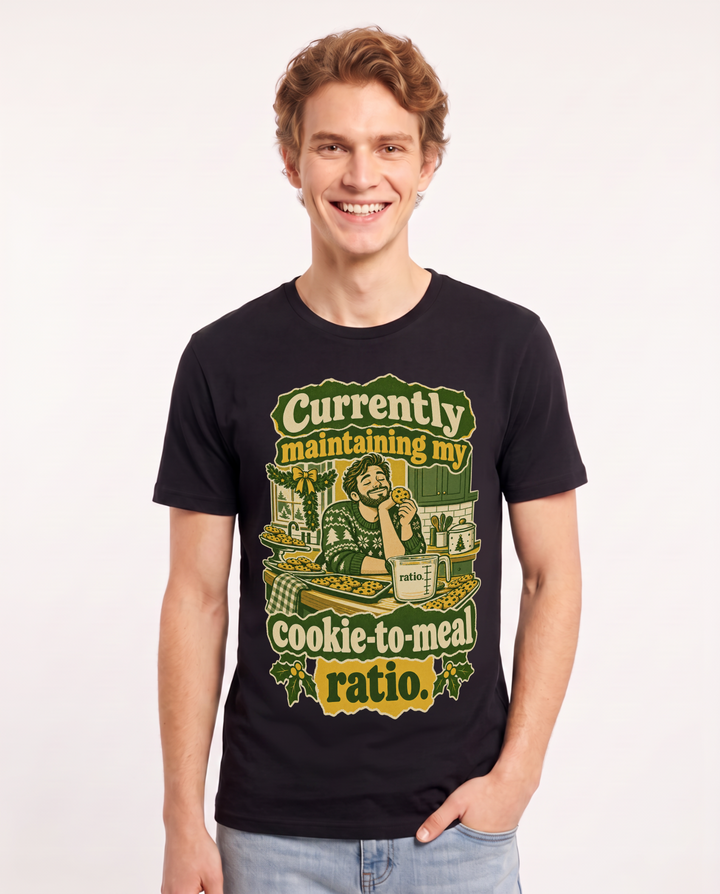 Christmas Black T-Shirt for Men – Holiday Theme Graphic Tee product image 3
