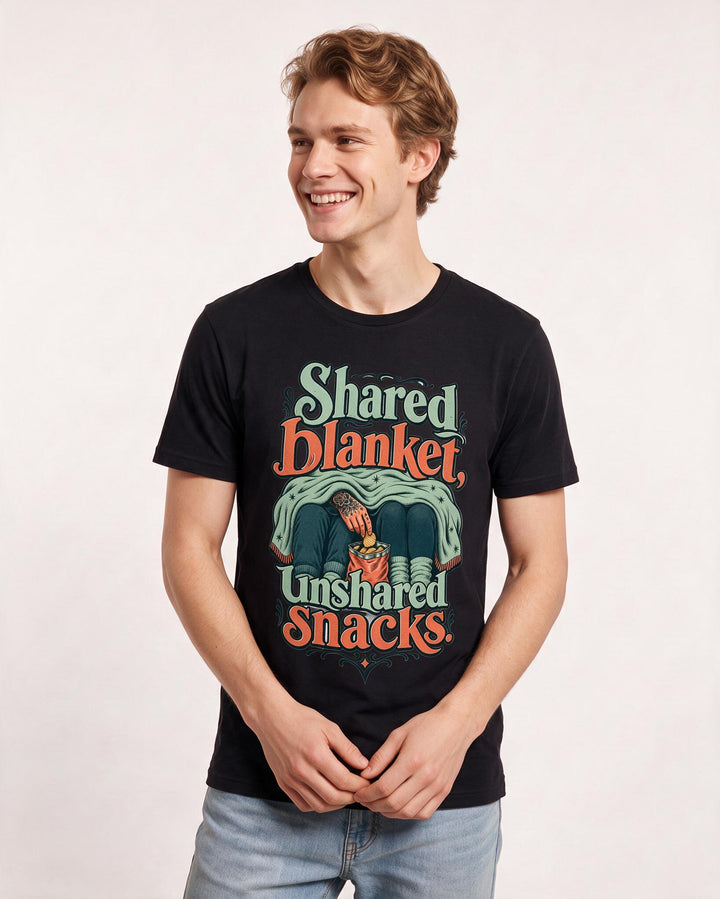 Couples Black T-Shirt for Men – Everyday Expression Graphic Tee product image 1