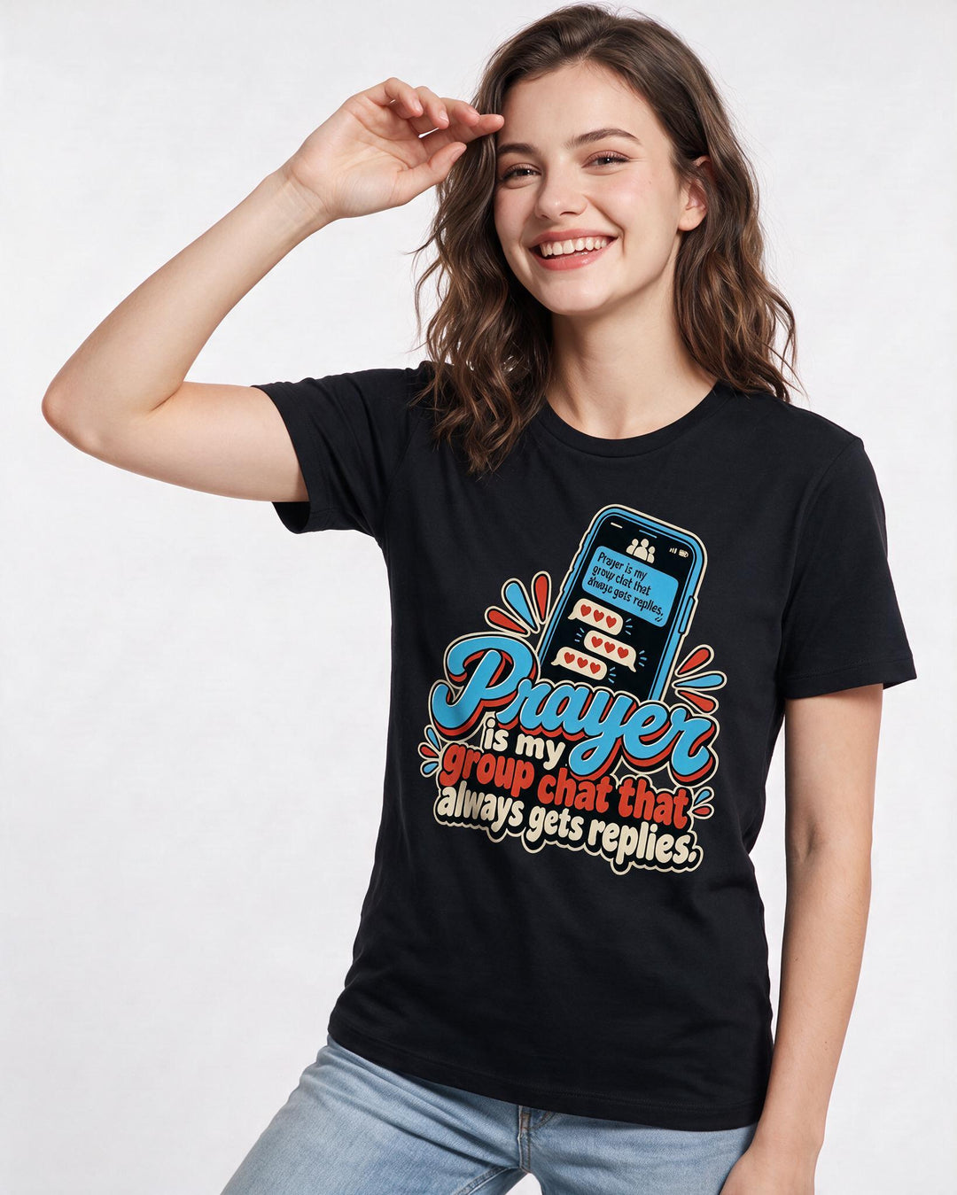 Christian Faith Black T-Shirt for Women – Everyday Expression Graphic Tee product image 1