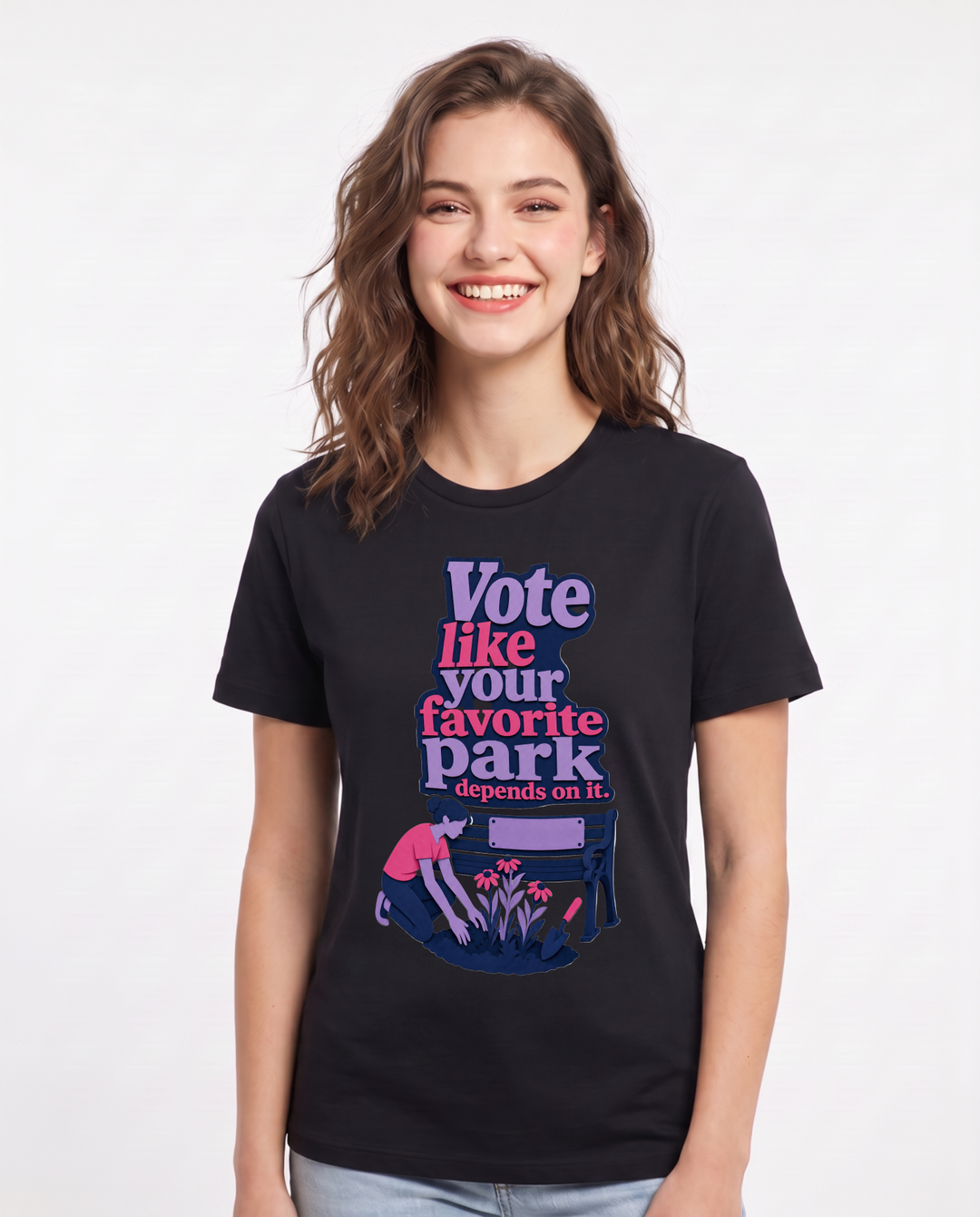 Political Statement Black T-Shirt for Women – Everyday Expression Graphic Tee product image 1