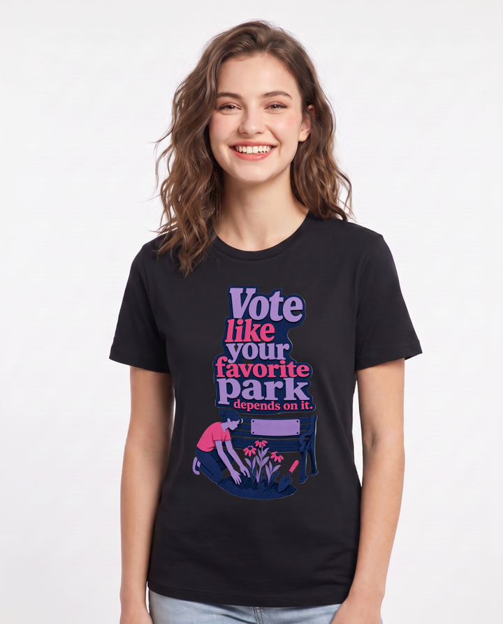 Political Statement Black T-Shirt for Women – Everyday Expression Graphic Tee product image 1