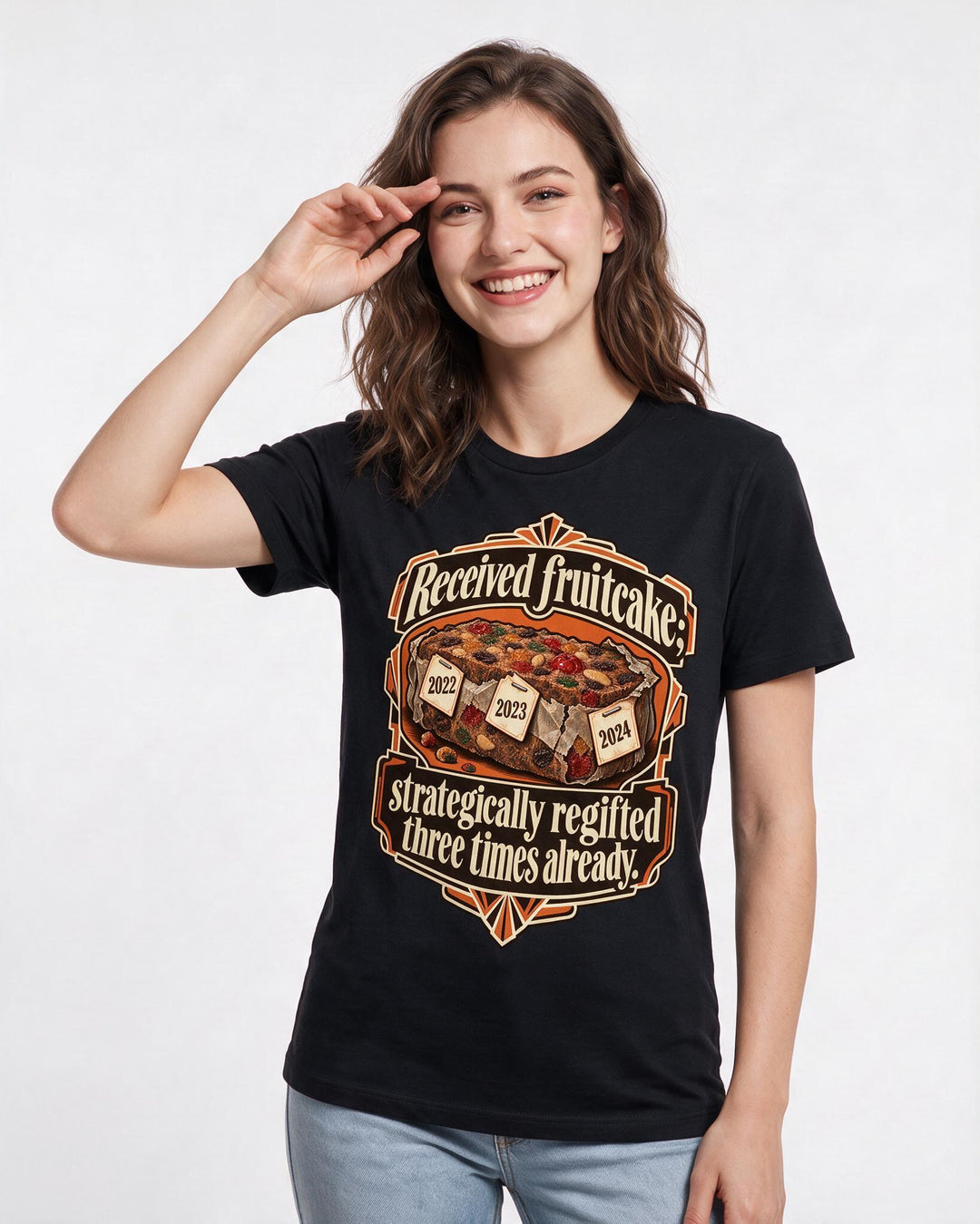 Christmas Black T-Shirt for Women – Holiday Theme Graphic Tee product image 1