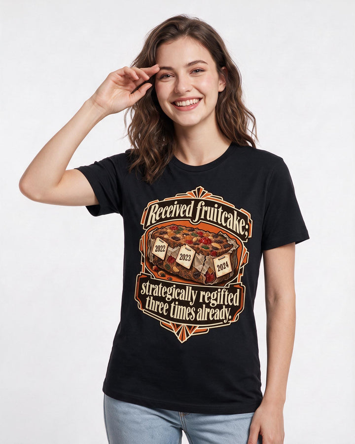 Christmas Black T-Shirt for Women – Holiday Theme Graphic Tee product image 1